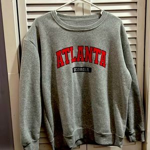 Graphic crew neck sweater